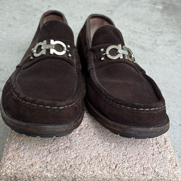 Ferragamo Gancini bit suede loafers main image 7